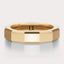 [14K Yellow Gold][18K Yellow Gold] Faceted Wedding Band 5mm by Dorah in 14k Yellow Gold, top view.