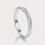 Rope Wedding Band 3 mm by Dorah in 14k White Gold, front view.