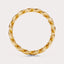 Curb Chain Ring 7 mm by Dorah in 14k Yellow Gold, top view.