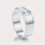 5 Stone Channel Set Ring 6.30 x 7.45 mm by Dorah in 14k White Gold, front view.