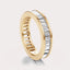 Channel Set Baguette Eternity Band 4 CT by Dorah in 14k Yellow Gold, side view.