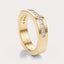 Channel Set Princess Cut Diamond Band 1 CT by Dorah in 14k Yellow Gold, front view.
