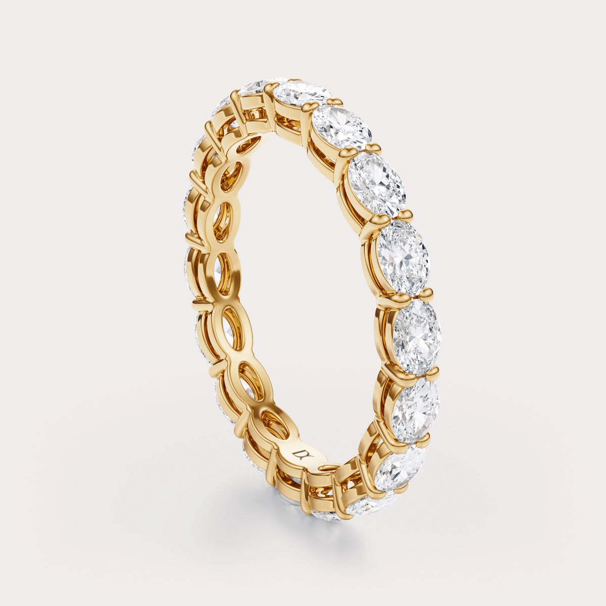 Shared  CT Lab Grown Diamond Eternity Band by Dorah in 14k Yellow Gold, front view.