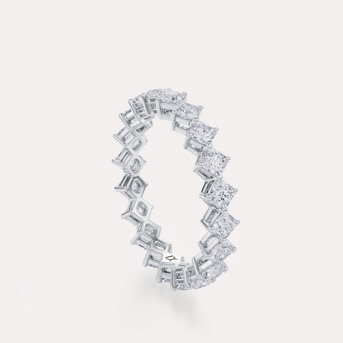 Diagonal Square Radiant Eternity Band