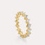 Diagonal Emerald Eternity Band
