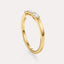 East-West Oval 3-Stone Band