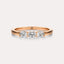 East-West Oval 3-Stone Band