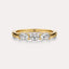 East-West Oval 3-Stone Band