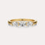 East-West Oval 3-Stone Band