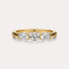 East-West Oval 3-Stone Band