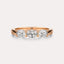 East-West Oval 3-Stone Band