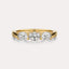 East-West Oval 3-Stone Band