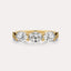 East-West Oval 3-Stone Band