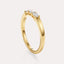 East-West Emerald 3-Stone Band