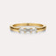 East-West Emerald 3-Stone Band