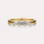 East-West Emerald 3-Stone Band