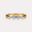 East-West Emerald 3-Stone Band