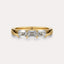 East-West Emerald 3-Stone Band