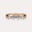 East-West Emerald 3-Stone Band
