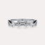 East-West Emerald 3-Stone Band