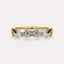 East-West Emerald 3-Stone Band