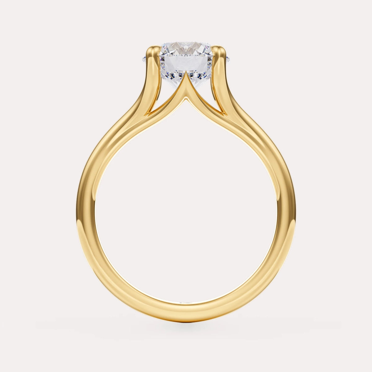 Split Shank Solitaire Engagement Ring