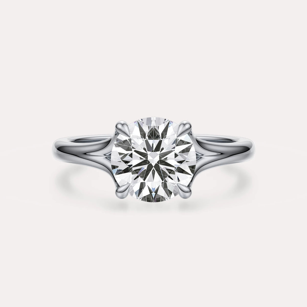 Split Shank Solitaire Engagement Ring
