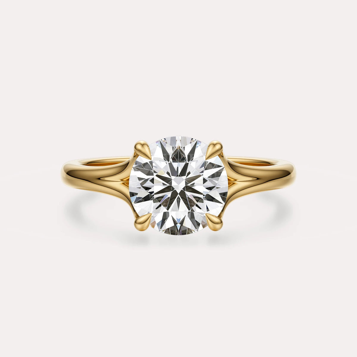 Split Shank Solitaire Engagement Ring