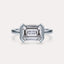 Half Bezel Solitaire Engagement Ring