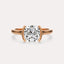 Cathedral Half Bezel Solitaire Engagement Ring