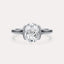 Cathedral Half Bezel Solitaire Engagement Ring