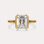 Cathedral Half Bezel Solitaire Engagement Ring