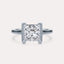 Cathedral Half Bezel Solitaire Engagement Ring