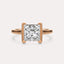 Cathedral Half Bezel Solitaire Engagement Ring