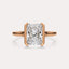 Cathedral Half Bezel Solitaire Engagement Ring