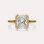 Cathedral Half Bezel Solitaire Engagement Ring