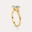 Cathedral Half Bezel Solitaire Engagement Ring