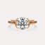 Cathedral Half Bezel Solitaire Engagement Ring