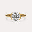 Cathedral Half Bezel Solitaire Engagement Ring