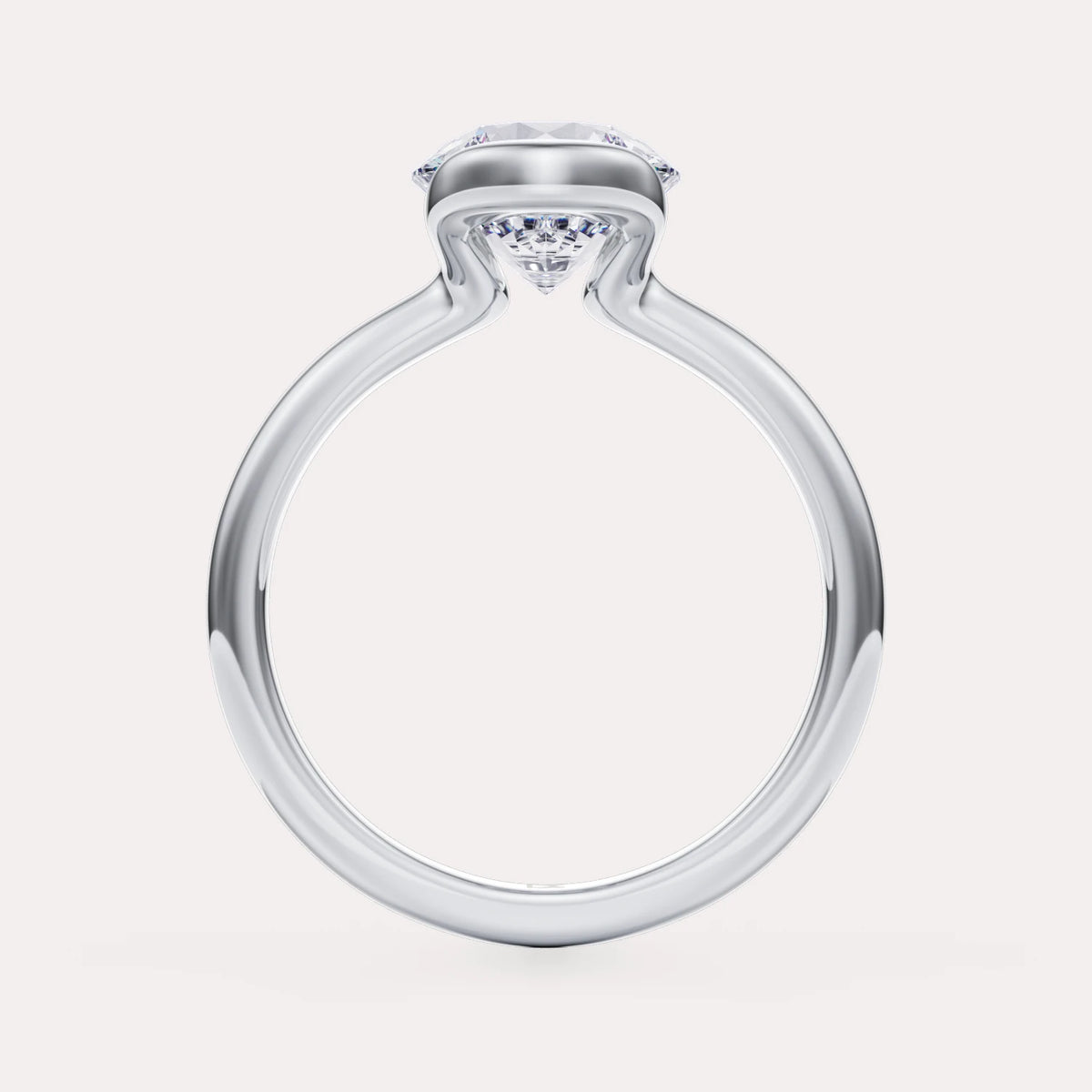 Bypass Bezel Solitaire Engagement Ring