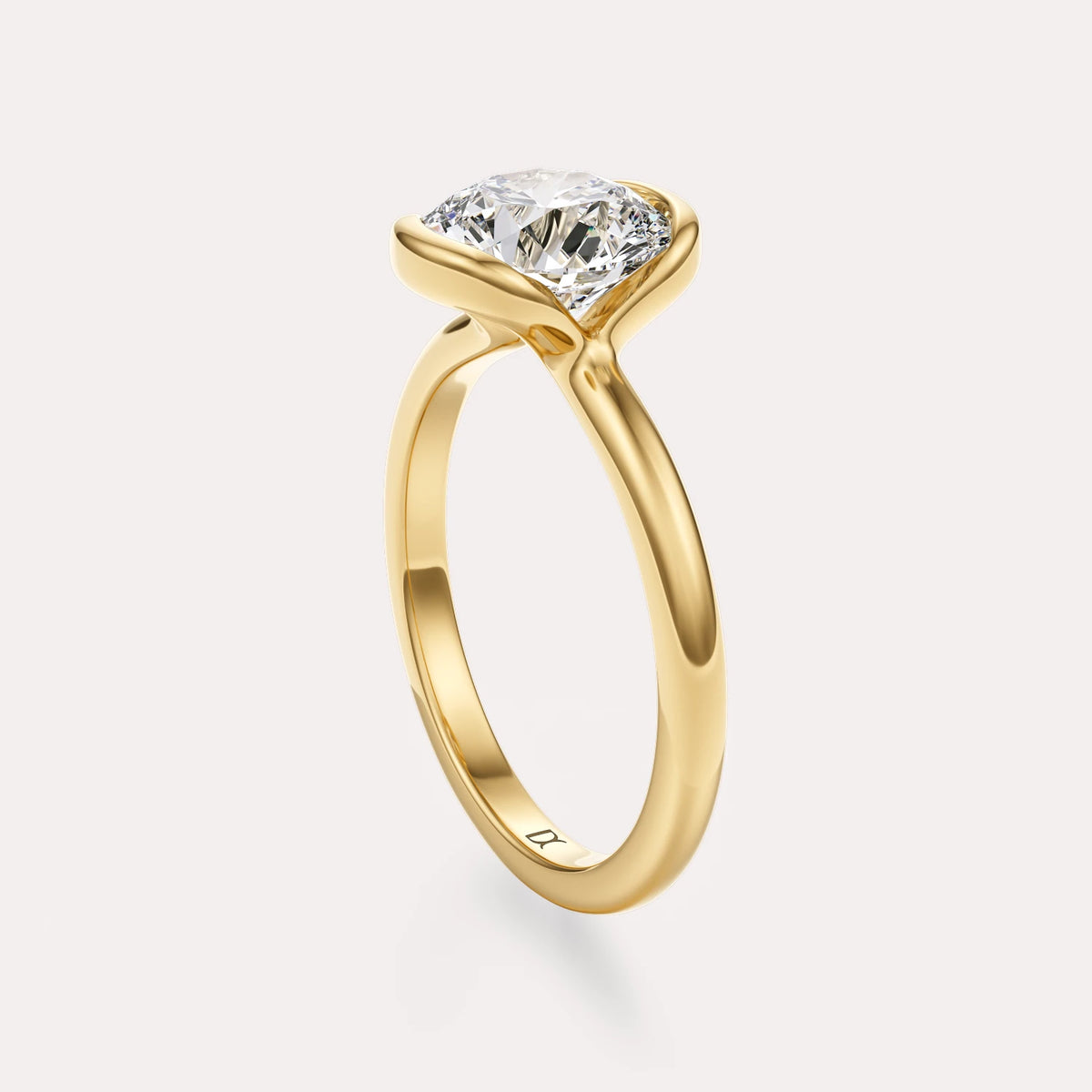 Bypass Bezel Solitaire Engagement Ring