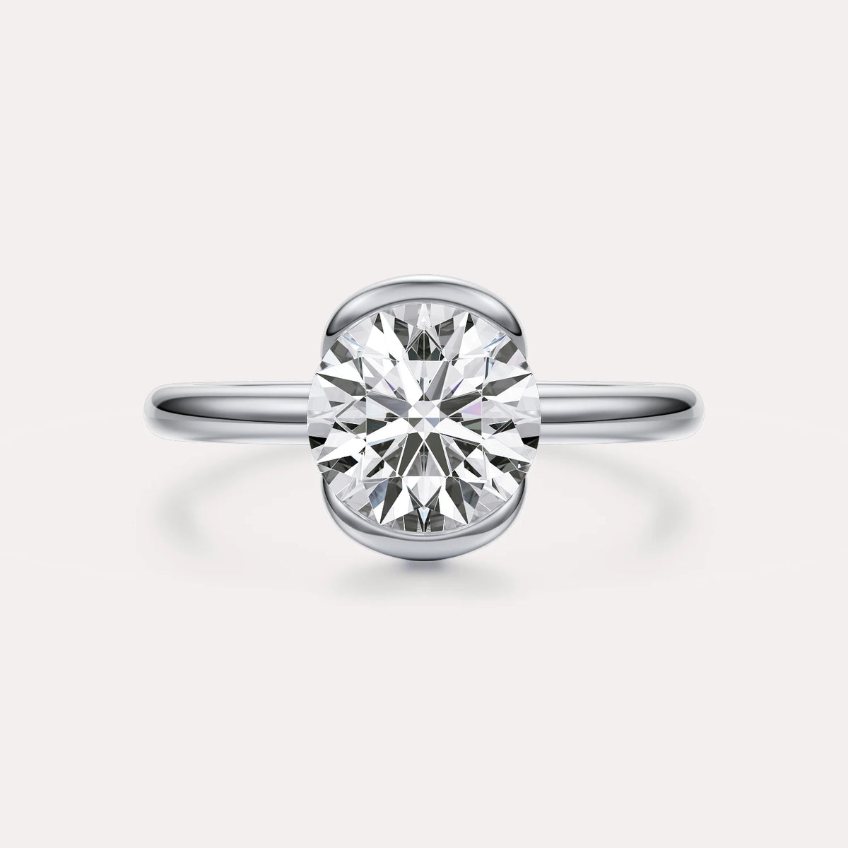 Bypass Bezel Solitaire Engagement Ring