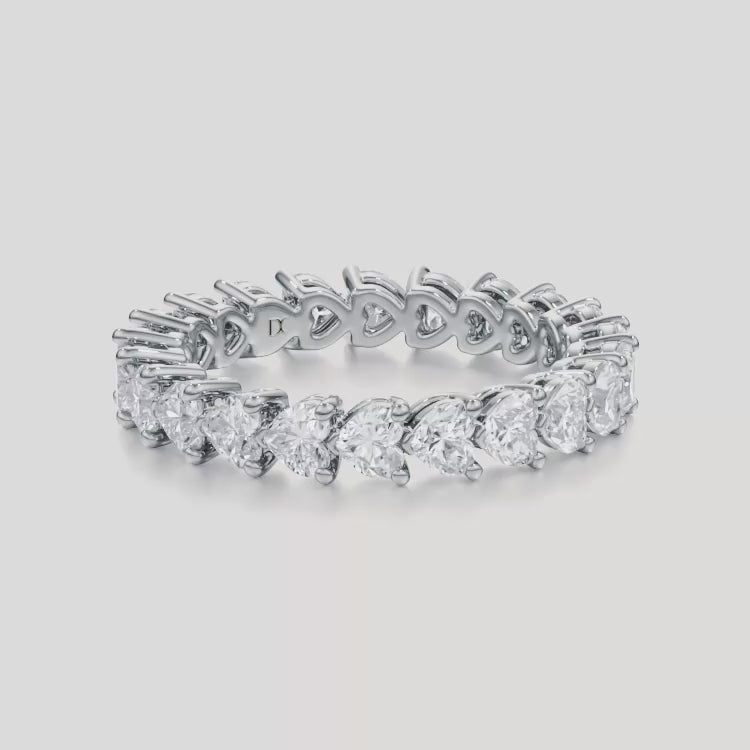 East West Heart Shaped Eternity Band