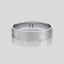 [18K White Gold][Platinum] Matte Flat Wedding Band 5mm by Dorah in 14k White Gold, top view animation.