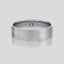 [18K White Gold][Platinum] Matte Flat Wedding Band 6mm by Dorah in 14k White Gold, top view animation.