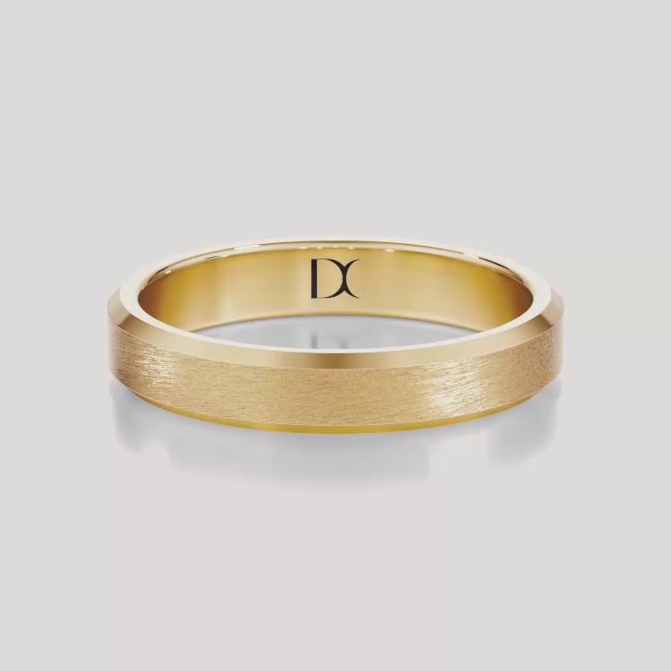 Matte Beveled Wedding Band