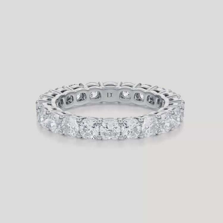 Shared Prong Cushion Lab Grown Diamond Eternity Band