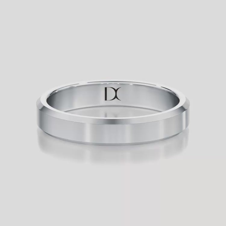 Beveled Wedding Band