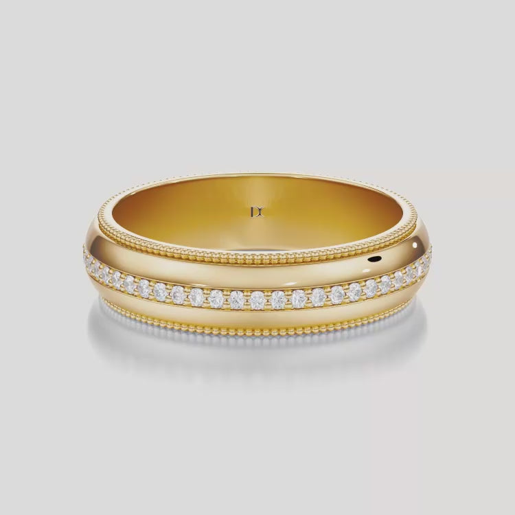 Milgrain Diamond Band