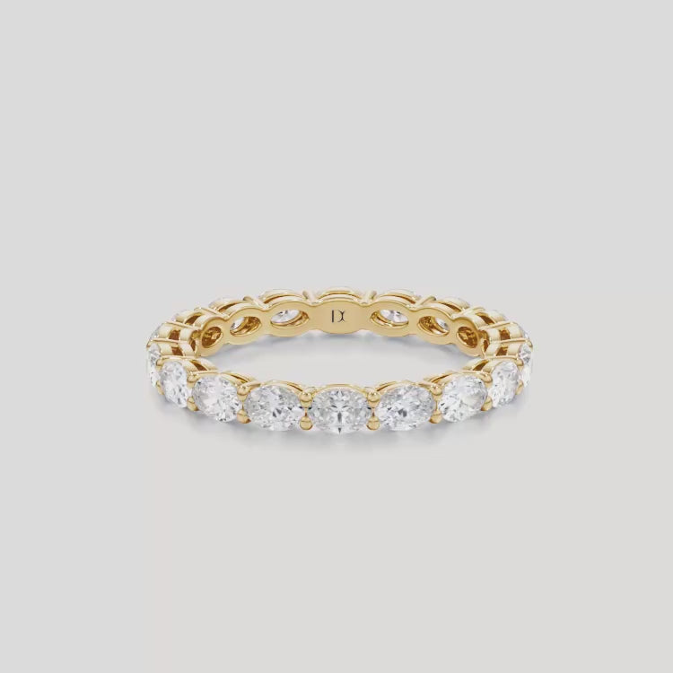 Shared Prong East West Oval Lab Grown Diamond Eternity Band